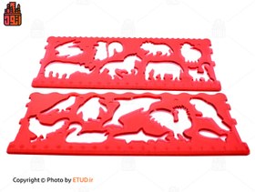 تصویر شابلون ژله ای طرح حیوانات سریر Animals Jelly Stencil