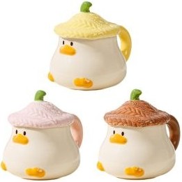 تصویر ماگ درب دار اردک کیوت 