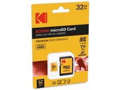 تصویر کارت حافظه 32 گیگ کداک MicroSDXC مدل Kodak PREMIUM PERFORMANCE UHS-I U1 A1 V10 