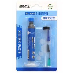 تصویر خمیر قلع سرنگی 138 درجه ریلایف مدل RELIFE RL-404S SOLDER PASTE