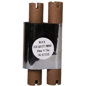 تصویر ریبون پرینتر لیبل زن مدل itp Wax 60mm x 75m بسته 4 عددی 