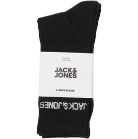 تصویر خرید اینترنتی جوراب رسمی و روزمره مردانه سیاه برند jack jones TYC12DA35A591DB000 JACMELVIN TENNIS SOCK 3 PACK NOOS