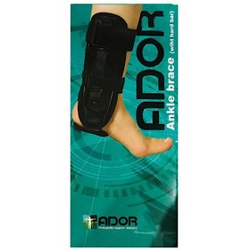 تصویر قوزک بند کف دار بلند با آتل پلی امید آدور Ador Ankle Support With Spring