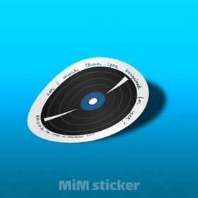 تصویر استیکر صفحه گرامافون 