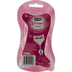 تصویر خودتراش زنانه شیک مدل Xtreme3 بسته 4 عددی Schick Xtreme3 Shave Blade For Women Pack Of 4