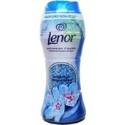 تصویر دانه های خوشبو کننده لباس لنور رایحه گل های بهاری وزن 210 گرم Lenor clothes air freshener seeds scent of spring flowers 210gr