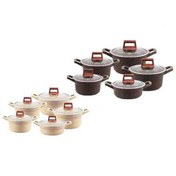 تصویر سرویس قابلمه زیو مدل Z-7160 ۱۰ پارچه گرانیتی 