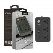 تصویر چند راهی برق و شارژر USB برند LDNIO مدل SC3604 ا LDNIO SC3604 Power Strip LDNIO SC3604 Power Strip