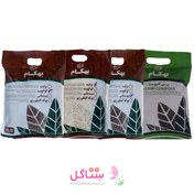 تصویر مجموعه کوکوپیت، پرلیت،پیت ماس ورمی کمپوست چهار عددی بهکام Cocopit, perlite, peat moss, vermicompost set, four pieces, 