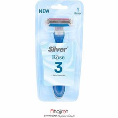 تصویر تیغ اصلاح سه لبه رز لیدی سیلور SILVER ROSE LADY کد R768 