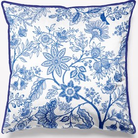 تصویر کوسن طرح گل آبی - کد 80110 زمان آماده سازی یک هفته کاری