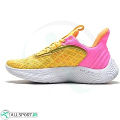 تصویر کفش بسکتبال آندر آرمور طرح اصلی Under Armor Curry9 Yellow Pink 