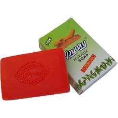 تصویر قیمت و خرید صابون زردچوبه اصل ضد لک و ضد جوش Price and purchase of anti-stain and anti-pimple original turmeric soap