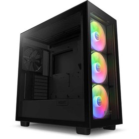 تصویر کیس کامپیوتر ان زی ایکس تی مدل H7 Elite Matte Black NZXT H7 Elite Matte Black RGB Mid Tower Computer Case