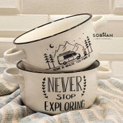 تصویر کاسه دسته دار سوپ خوری سرامیکی 