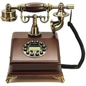 تصویر تلفن رومیزی کلاسیک چوبی والتر مدل 305 