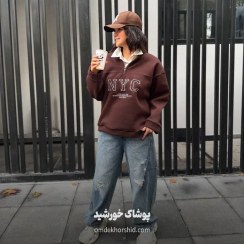 تصویر هودی نیم زیپ NYC 