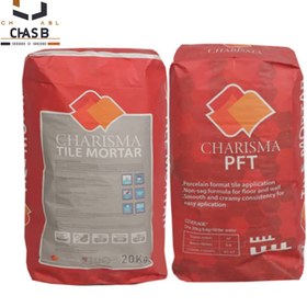 تصویر چسب کاشی و سرامیک اسلب پودری (PFT) کاریزما سفید – CHARISMA TILE MORTAR (PFT) 20KG 