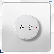 تصویر دیمر لامپ و فن آسیا الکتریک مدل کریستال سفید 