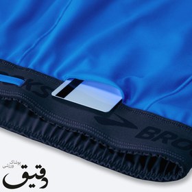 تصویر شلوارک ورزشی زنانه کشاله دار بروکس Brooks Chaser 5″ 2-in-1 Short سرمه ای BROOKS WOMEN RUN WITHIN