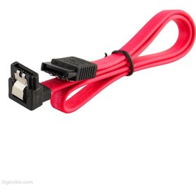 تصویر کابل دیتا 2 SATA قفل دار طول 80 سانتی متر (90 درجه) SATA 2 Data Cable 80cm