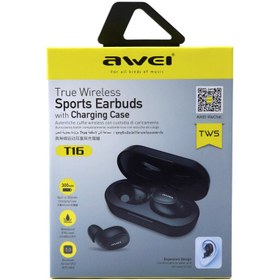 تصویر هدفون بی سیم اوی مدل Sports Earbuds T16 ا Awei Sports EarbudsT16 Wireless Headphones Awei Sports EarbudsT16 Wireless Headphones