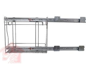 تصویر سبد مواد شوینده ریل بغل با ریل آرام بند مکس استیل 