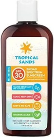 تصویر Tropical Sands All Natural SPF 30 Water Resistant Sunscreen, Reef Safe Zinc Oxide Sunscreen (Fragrance Free) 