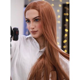 تصویر کلاهگیس مدل سوگند رنگ مسی 