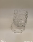 تصویر لیوان چرخشی تمام کریستال پایه استیل 360 360 rotating glass with all-crystal steel base