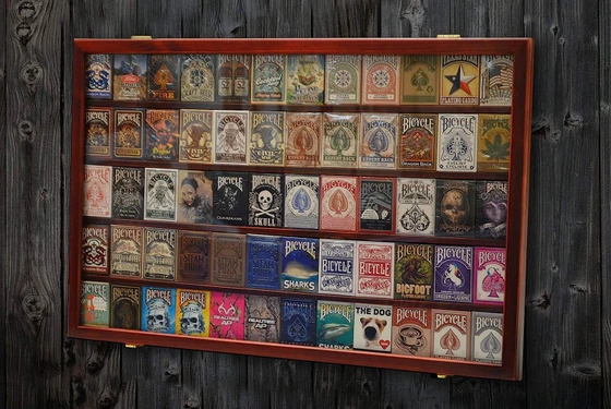 خرید و قیمت The Playing Card Frame - 60 Deck Wooden Mahogany Cards ...