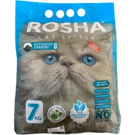 تصویر خاک گربه روشا ۵۰% کربن وزن ۷ کیلوگرم 