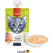 تصویر پودینگ گربه ونپی طعم ماهی تن و هویج 90 گرم (انگلیسی نویس) Wanpy Pudding Tuna & Carrot 90g