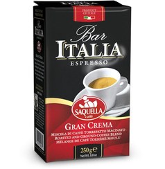 تصویر قهوه ایتالیا قرمز مدل گرن کرما ساکوئلا 250 گرمی . ا Saquella Italia Gran Crema Espresso Coffee 