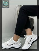 تصویر کفش کتانی زنانه نایکی مدل لبخند رنگ سفید و مشکی سایز ۳۸ 