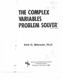 تصویر دانلود کتاب Complex Variables Problem Solver (Problem Solvers Solution Guides) 1992 کتاب انگلیسی حل مسئله متغیرهای مختلط (راهنماهای حل مسئله) 1992