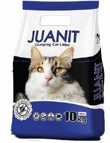 تصویر خاک گربه ژوانیت مدل پرمیوم وزن 7 کیلوگرم Juanit Cat Litter Premium Model 10kg