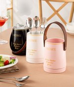 تصویر جاقاشقی سرامیکی دسته چرمی 