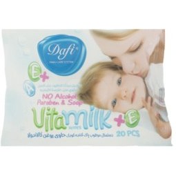 تصویر دستمال مرطوب کودک مدل Vita Milk بسته ۲۰ عددی دافی ا Dafi Vita Milk Wet Wipes 20pcs Dafi Vita Milk Wet Wipes 20pcs