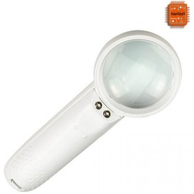 تصویر ذره بین دستی Magnifier مدل MG6B-3 بزرگنمایی 5X دارای دو عدد LED Magnifire