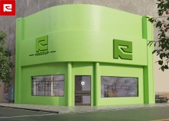 تصویر موکاپ لایه باز لوگو فروشگاه به صورت کامل مناسب تابلو چلنیوم و شبرنگ کد 182 