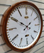 تصویر ساعت دیواری تورنتو کد ۴۰۸ سایز ۷۰ سانت رنگ قهوه ای روشن 