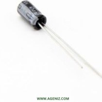 تصویر خازن الکترولیتی ۲۲۰ میکرو فاراد ۲۵ ولت 