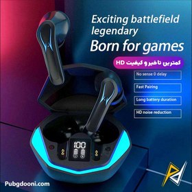 تصویر هندزفری بلوتوث و ایرپاد گیمینگ مدل U40 اورجینال Bluetooth hands-free and original U40 gaming AirPods