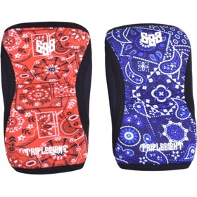 تصویر زانوبند MANDELA آبی قرمز TRIPLEEIGHT 