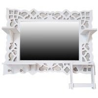 تصویر آینه سرویس بهداشتی طرح رویال خونه خاص سفید 