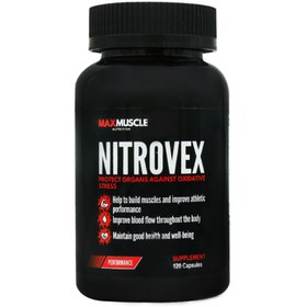 تصویر کپسول مکس نیترووکس مکس ماسل 120 عددی Max Nitro NITROVEX Cap