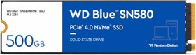 تصویر اس اس دی وسترن دیجیتال WD Blue SN580 با ظرفیت 500 گیگابایت Western Digital Blue SN580 500GB PCIe Gen3x4 NVMe SSD