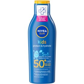 تصویر شیر ضد آفتاب مرطوب کننده کودکان پروتکت اند هیدرات SPF50 نیوآ بی رنگ اورجینال ا SUN MILK PROTECT & HYDRATE KIDS SPF 50+ Nivea SUN MILK PROTECT & HYDRATE KIDS SPF 50+ Nivea