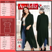 تصویر مانتو جلوباز سایز بزرگ کد 4596 